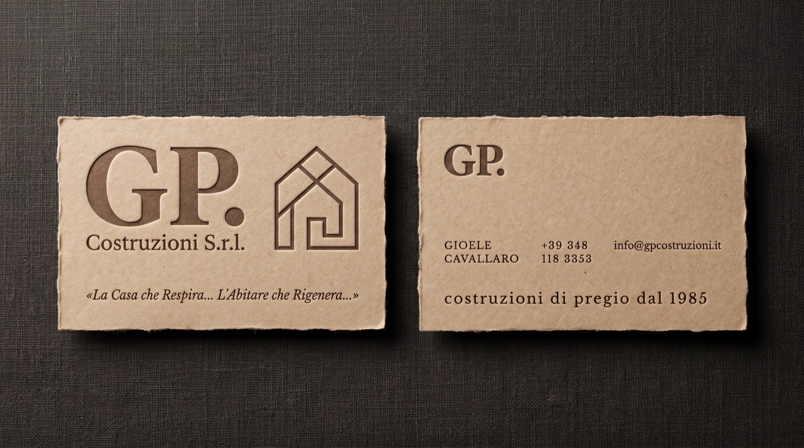 Variante A — Letterpress